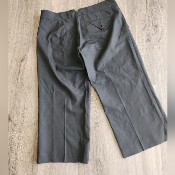 BCBGMaxAzria Black Wide Leg Dress Capris Wool Blend - Picture 10 of 13